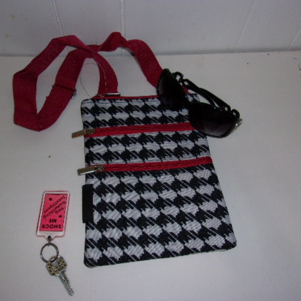 Houndstooth crossbody tote - Picture 1 of 1